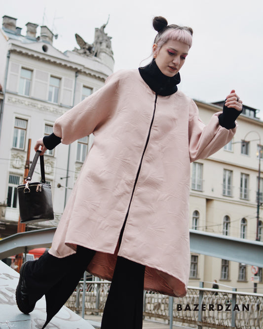 "Rose Swan" Zipped Jacket - Bazerdzan