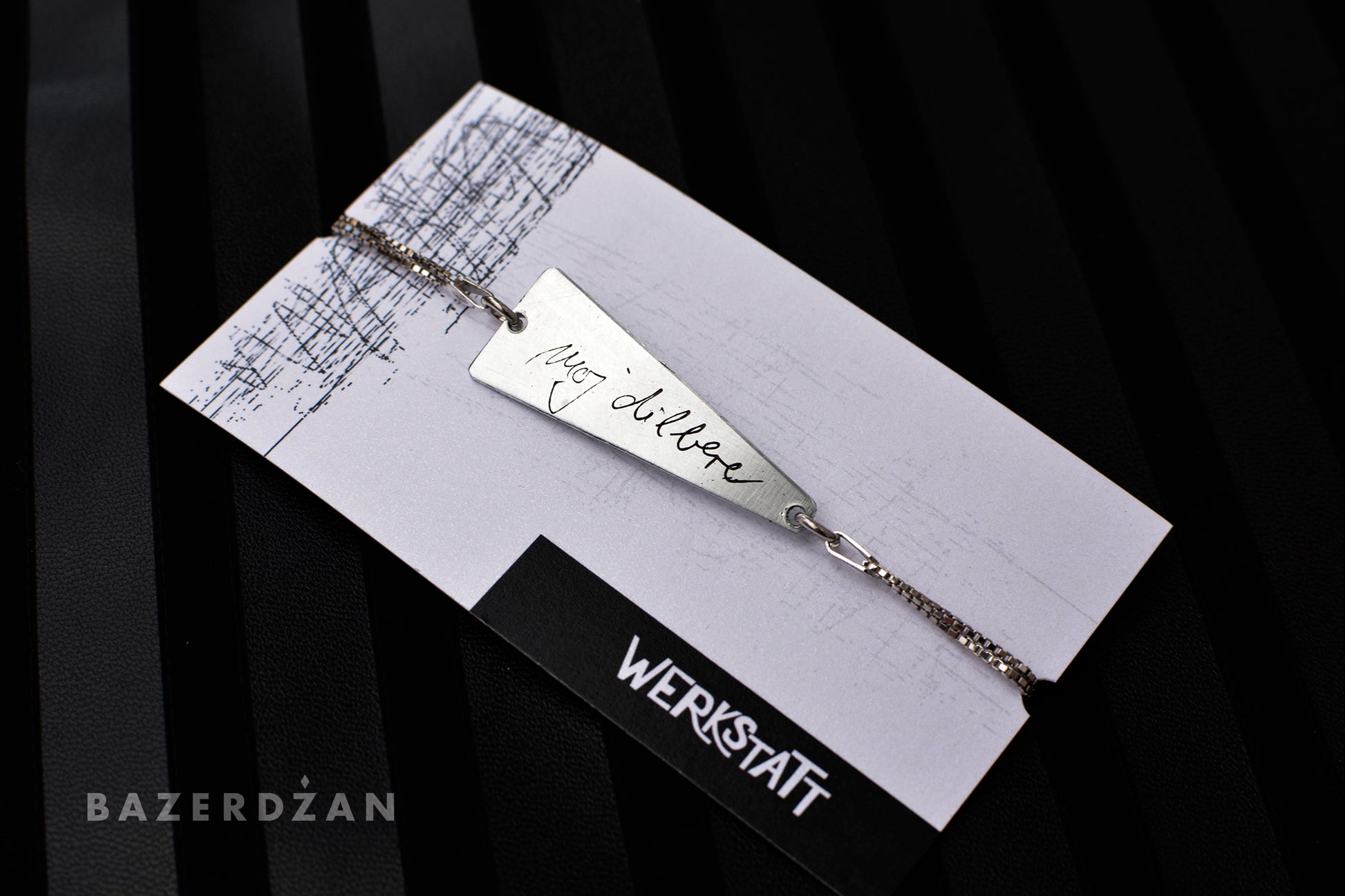 Inda Bracelet With  Engraved Sevdalinka Lyrics by Werkstatt - Bazerdzan