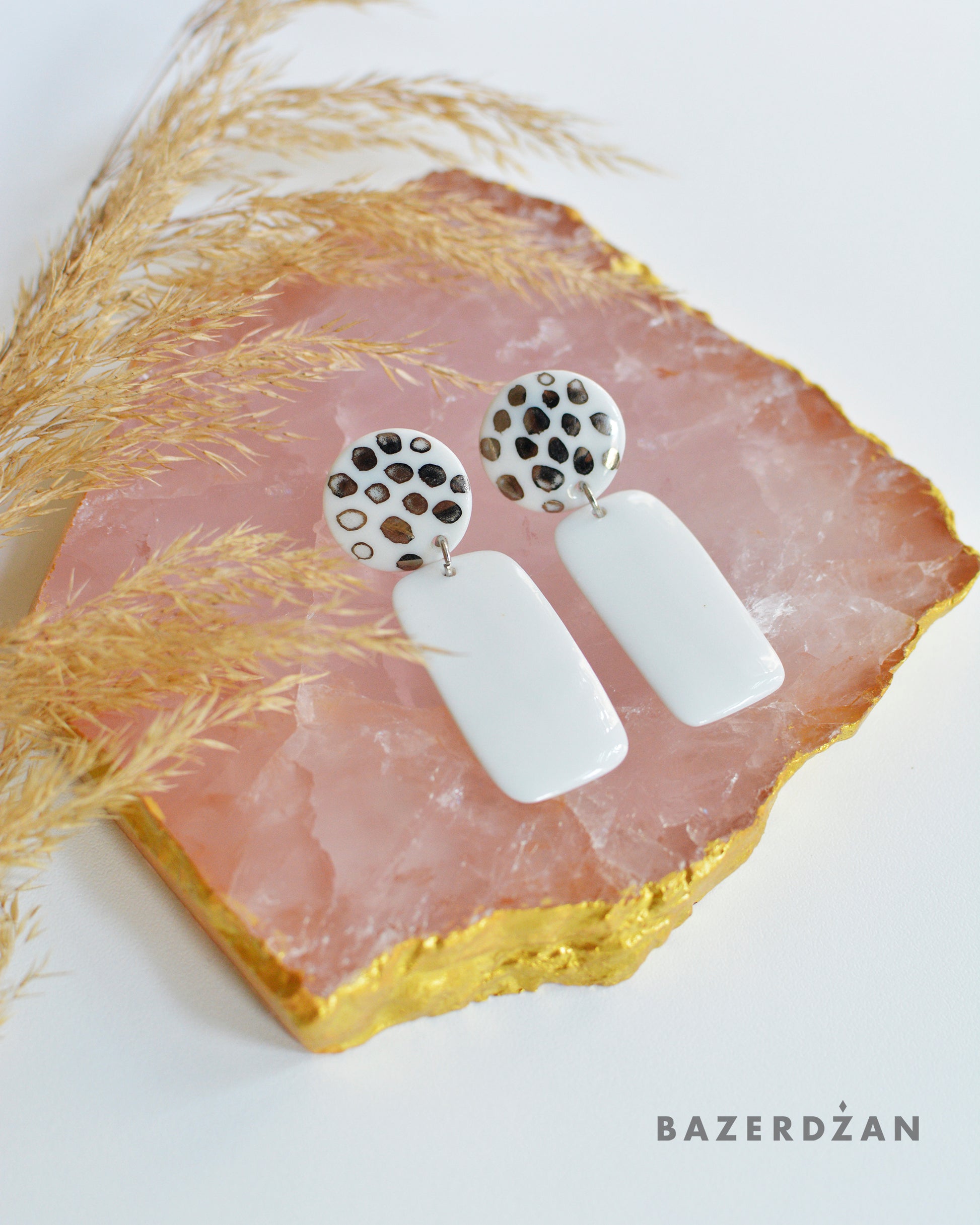 Elegant Ceramic Earrings by bokajok - Bazerdzan