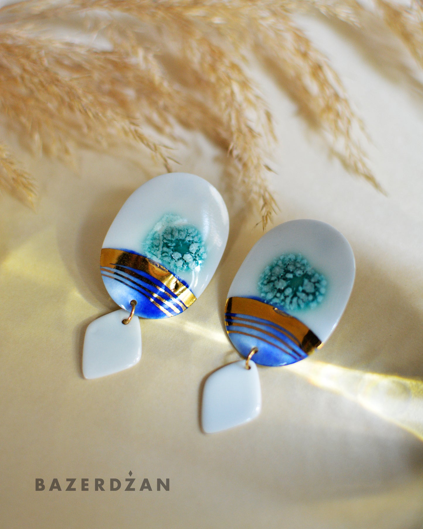 Elegant Ceramic Earrings by bokajok - Bazerdzan