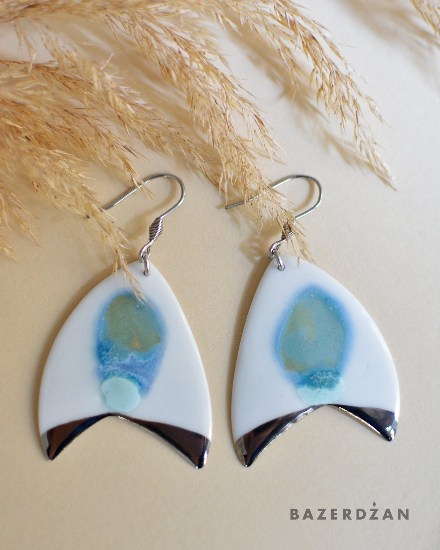 Elegant Ceramic Earrings by bokajok - Bazerdzan