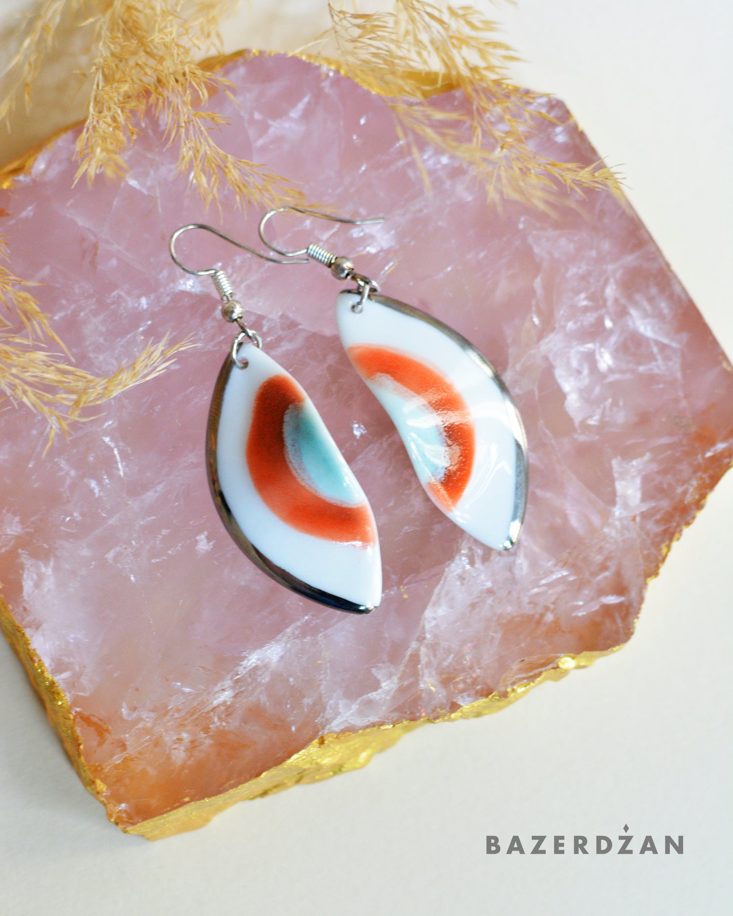 Elegant Ceramic Earrings by bokajok - Bazerdzan