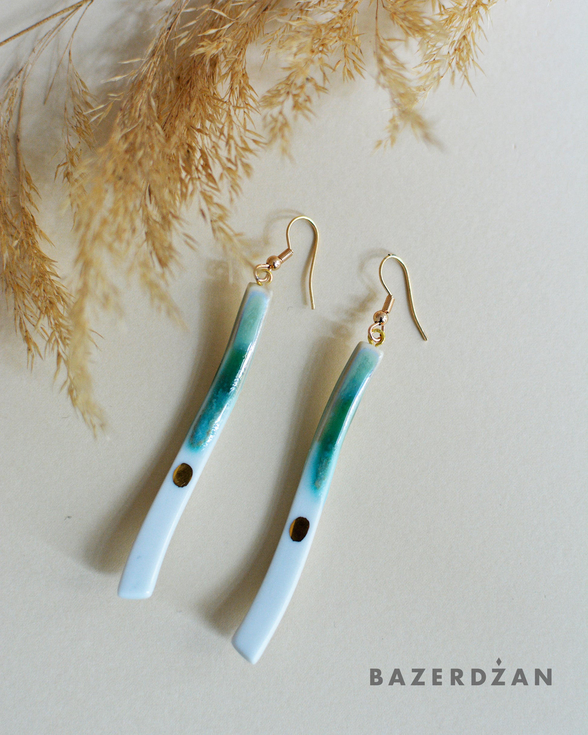 Elegant Ceramic Earrings by bokajok - Bazerdzan