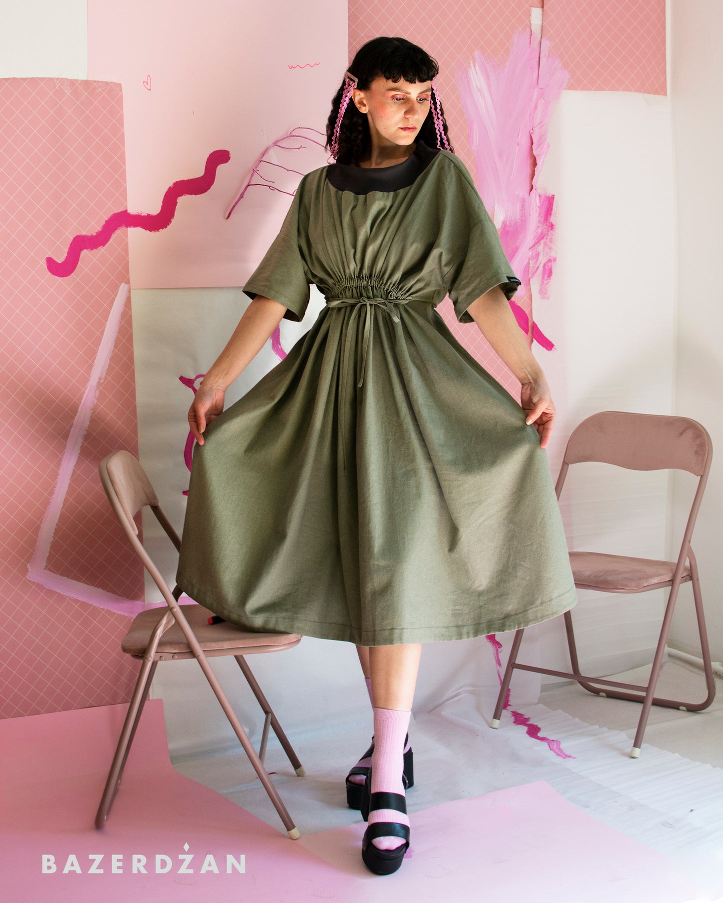 "Transform Maxi" Green Dress by Bazerdzan Wear