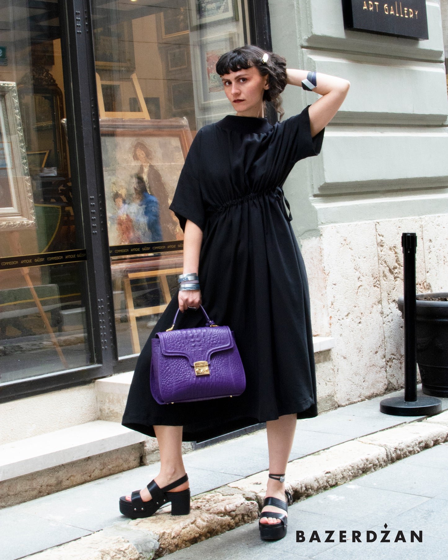 "Transform Maxi" Black Dress by Bazedzan Wear