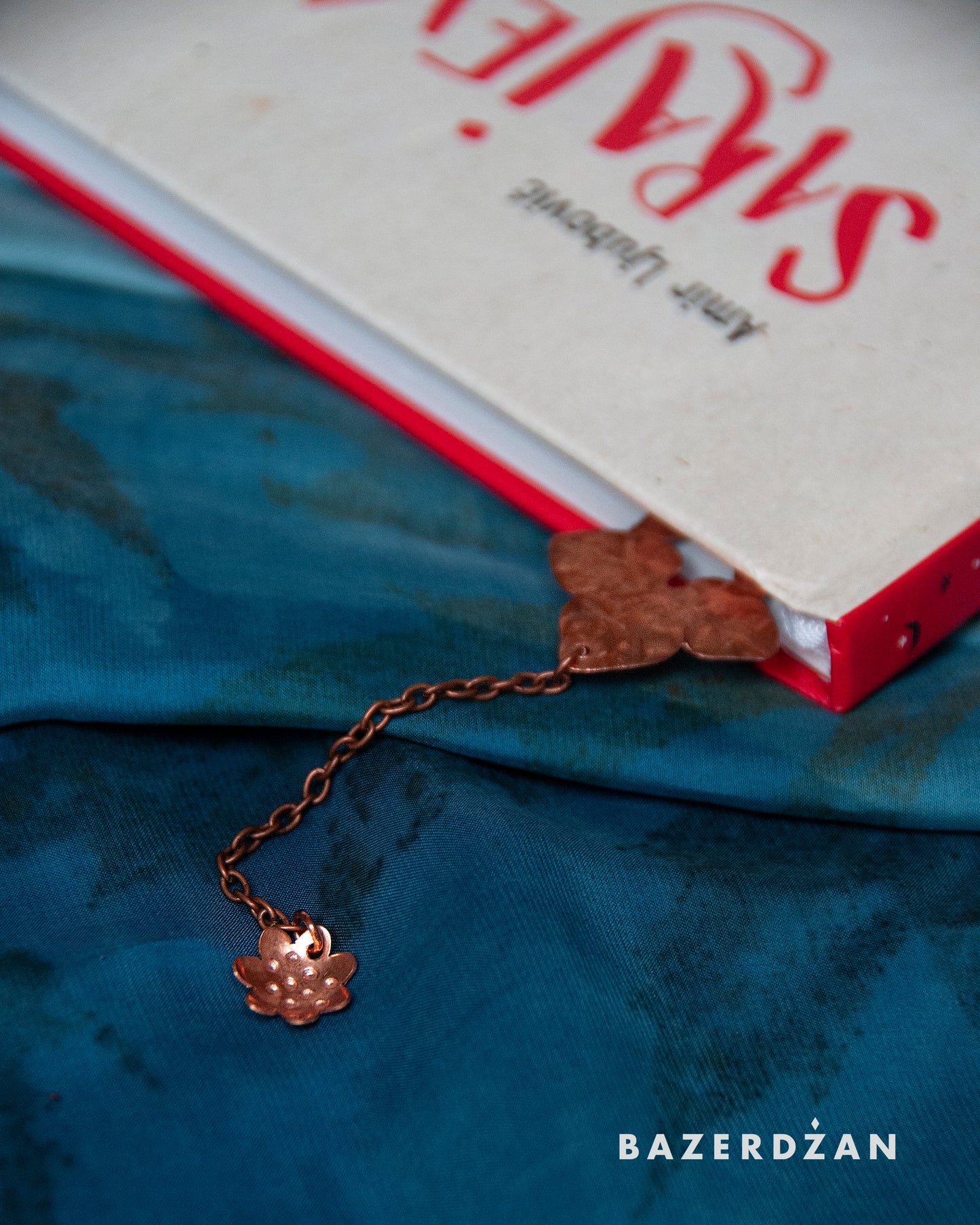 Handmade Copper Bookmark "Anemone Hepatica" by Natasha Rubis