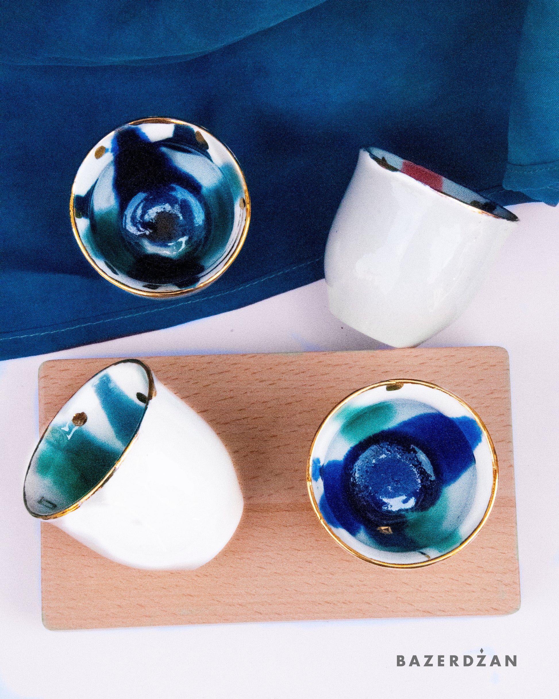 Ceramic Hand Painted Fildzan Cup Set by bokajok - Bazerdzan