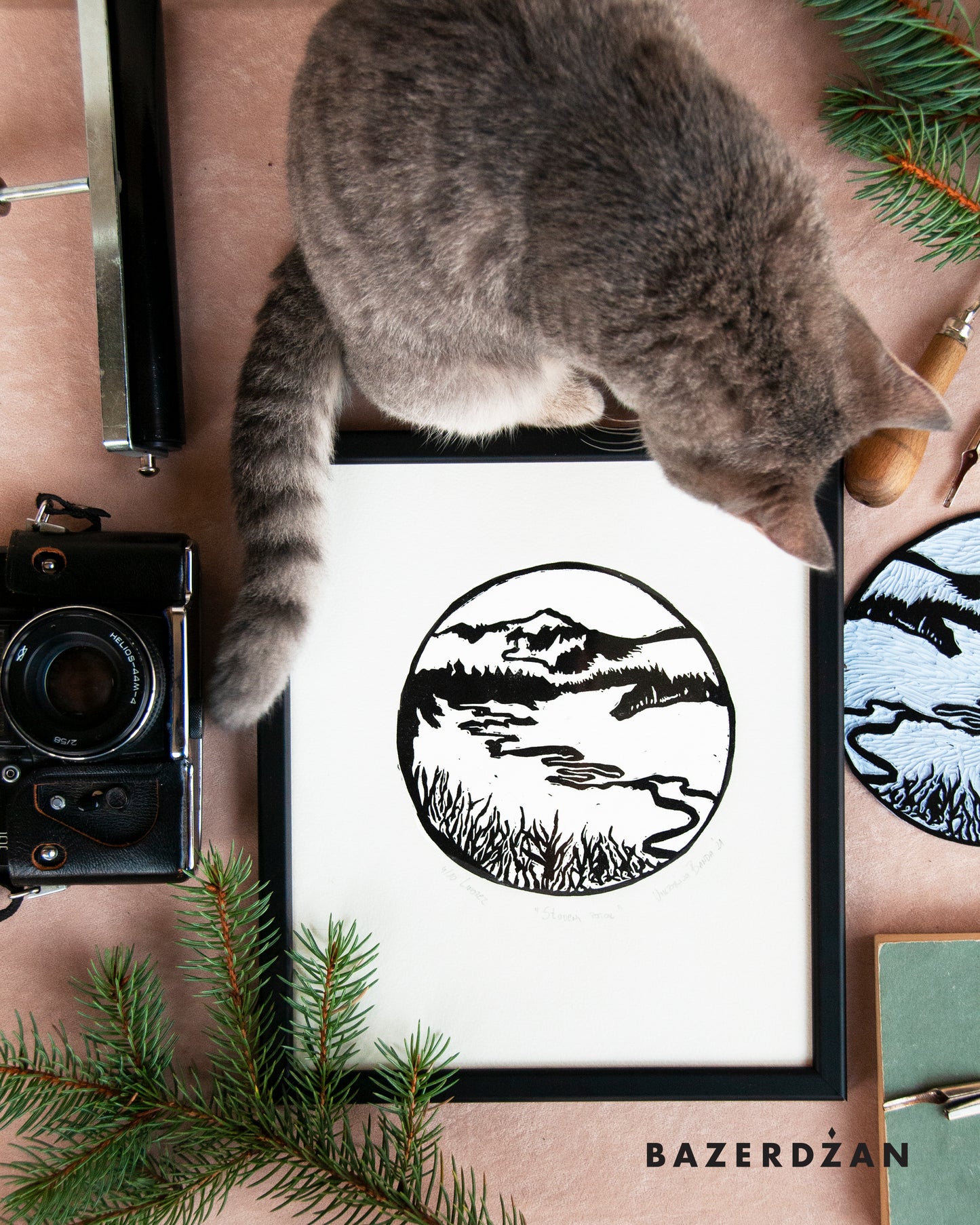Bjelašnica Linocut