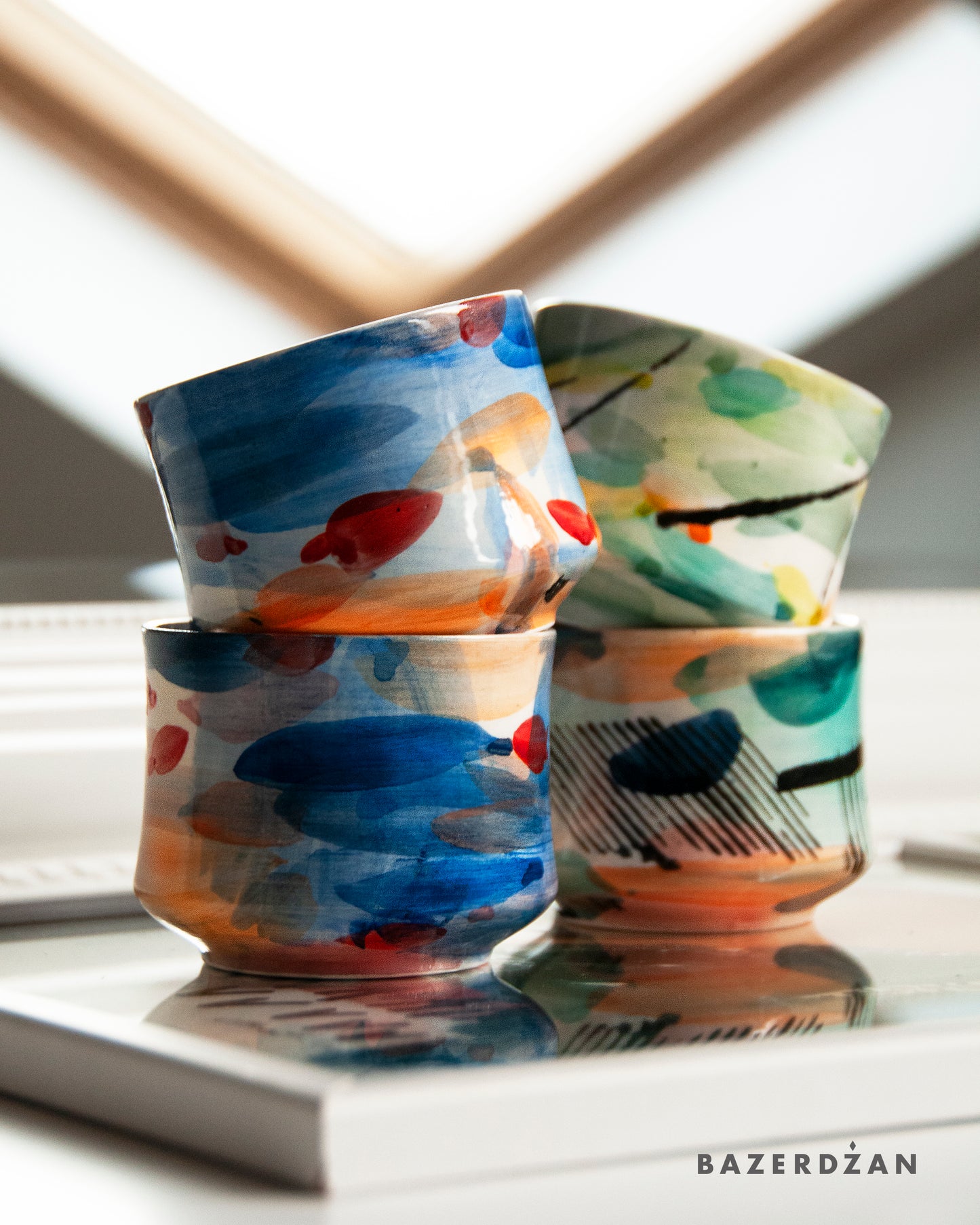 Ceramic Hand Painted Maxi Fildzan Cup by Bokajok Ceramics