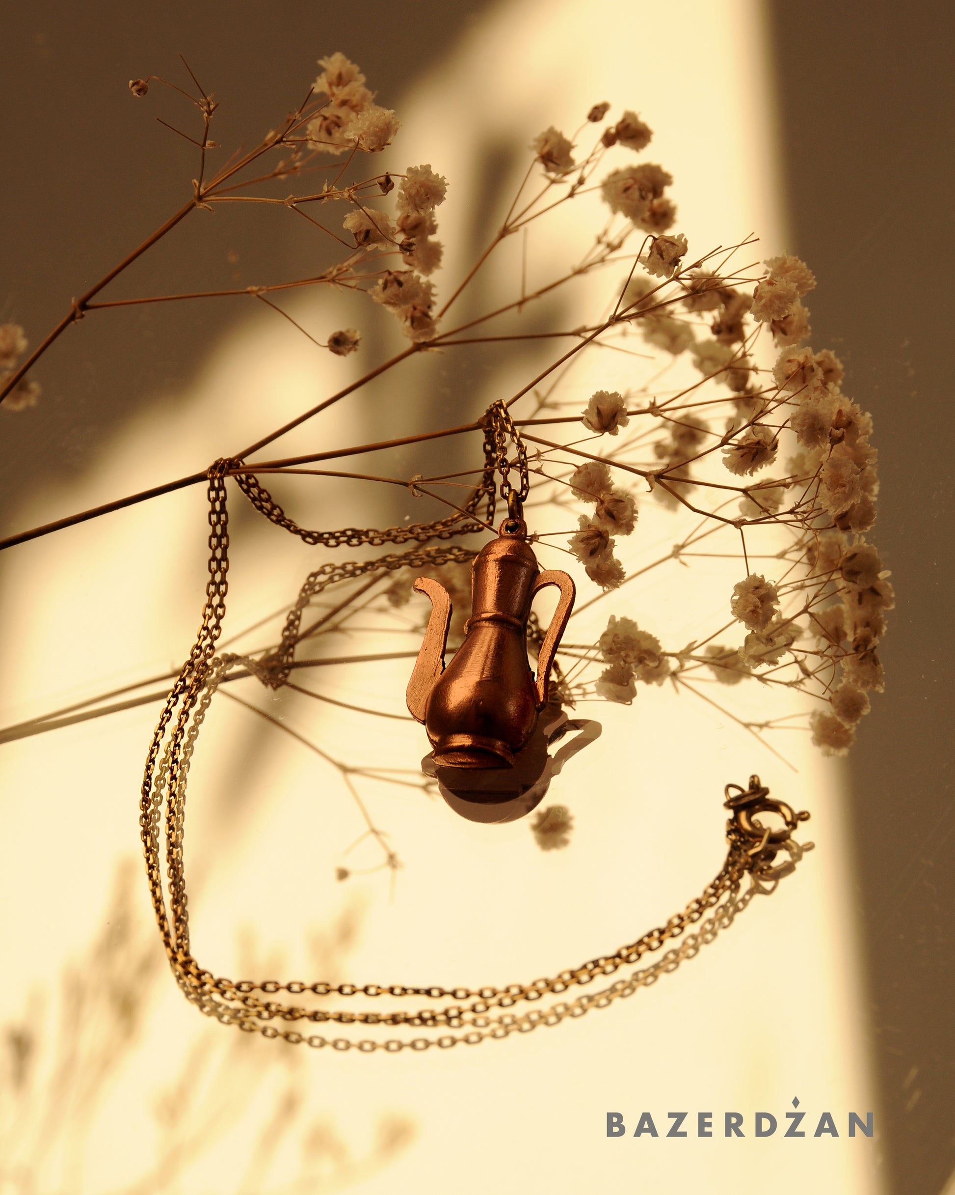 Ibrik Necklace (Material: Copper and Silver) - Bazerdzan