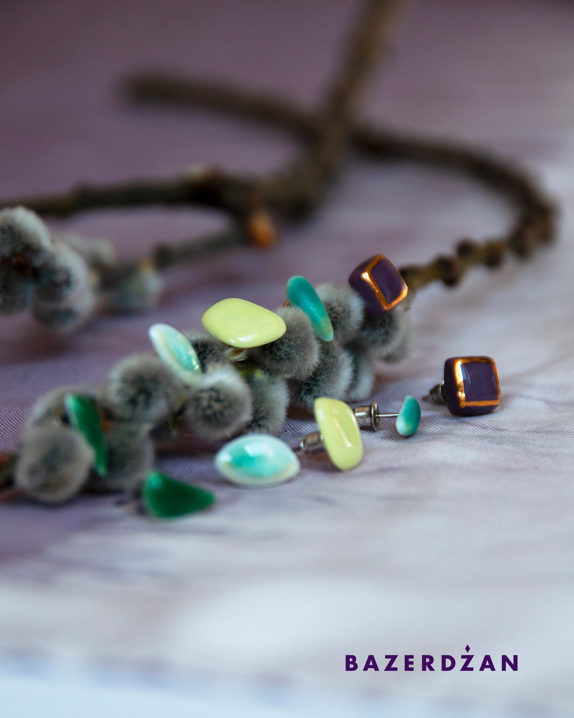Mini Ceramic Earrings by bokajok - Bazerdzan