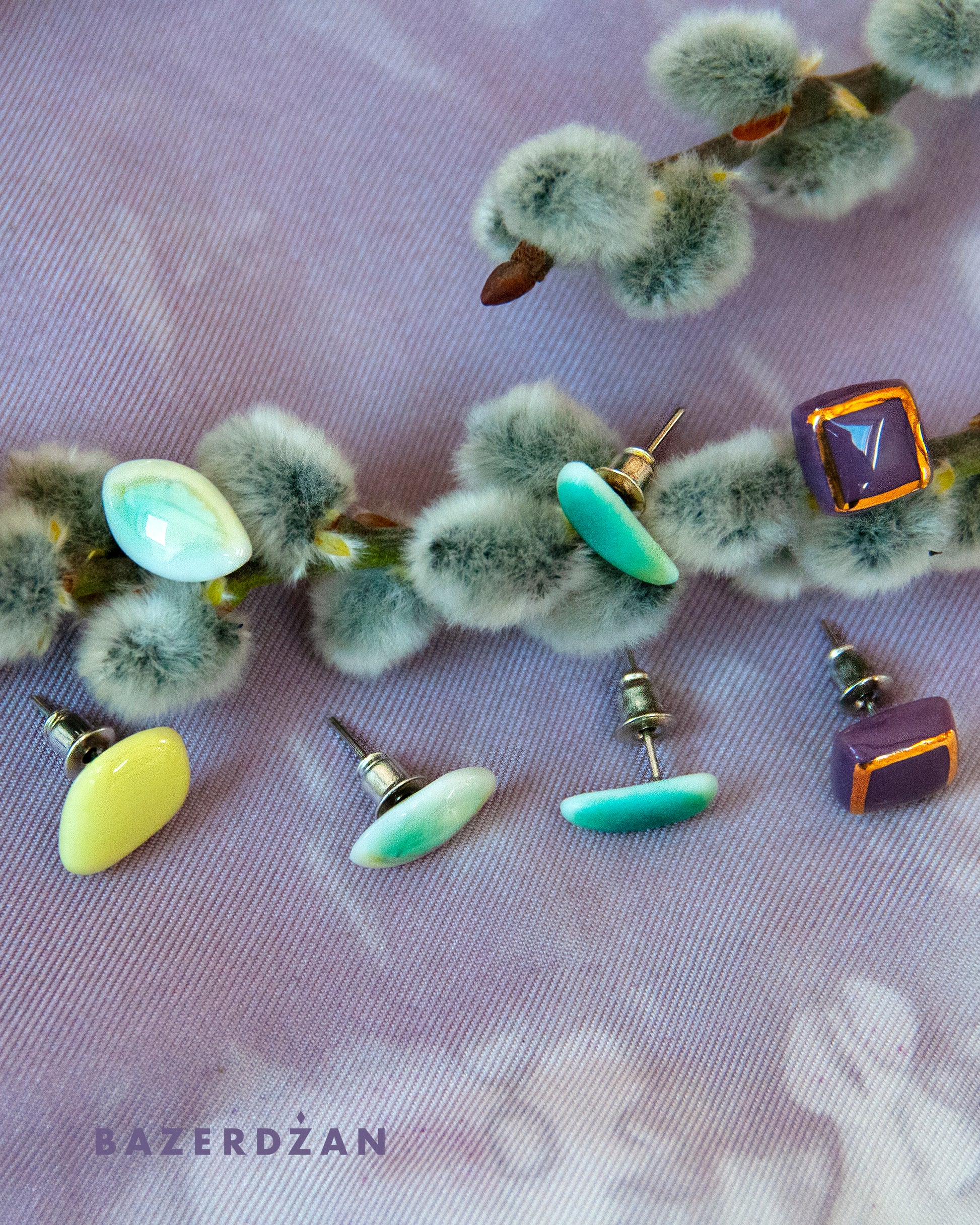 Mini Ceramic Earrings by bokajok - Bazerdzan