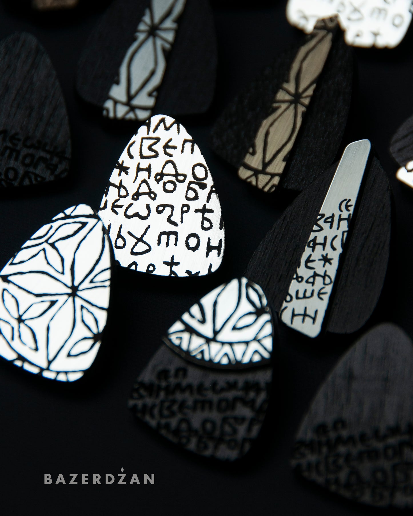 Stećak Inscription with Rosette Earrings - by IVYQ studio - Bazerdzan