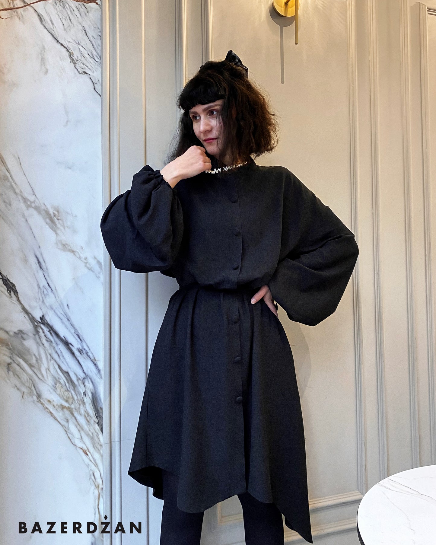 Classic Puff Sleeve Dress by Bazerdzan Wear