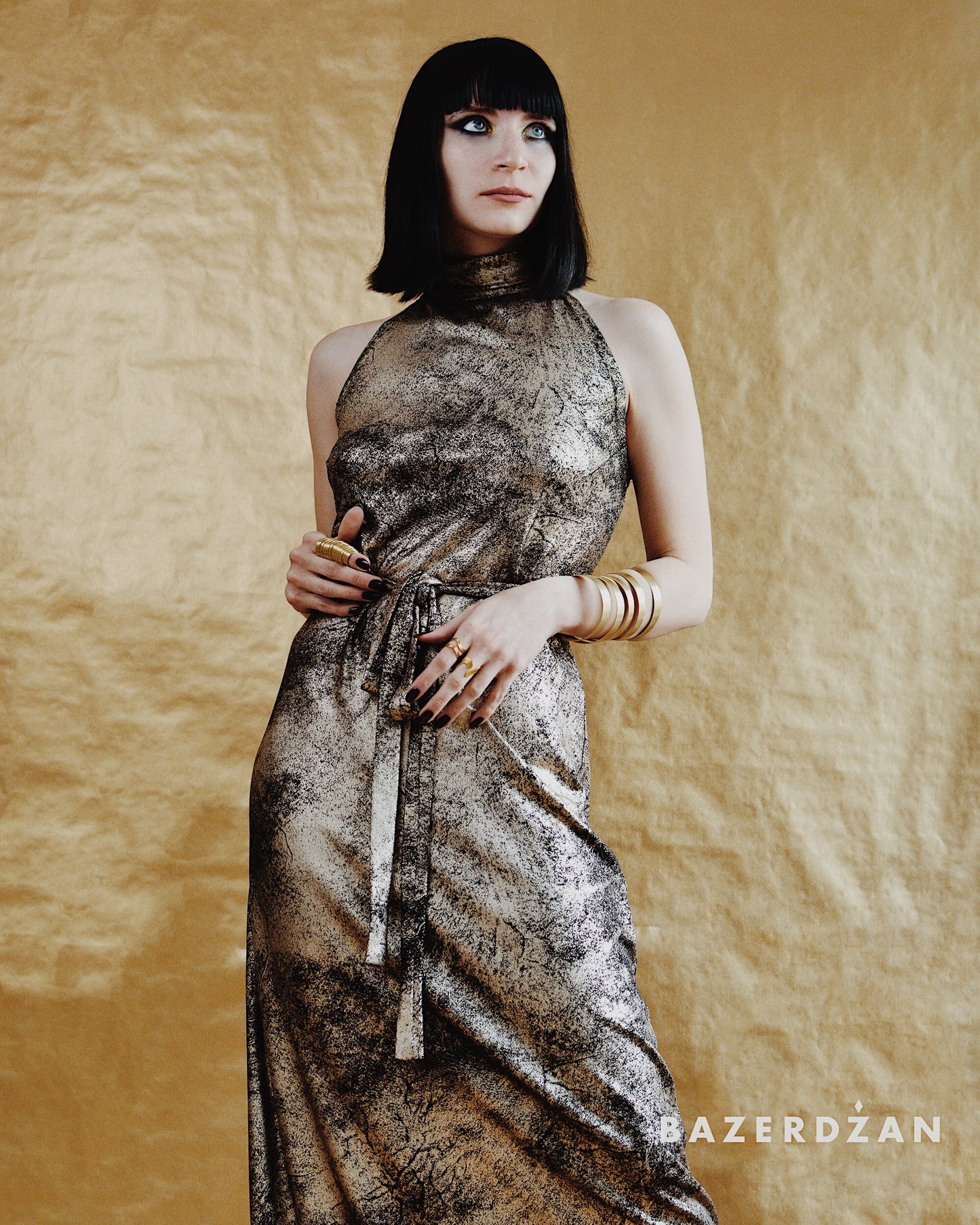 Elegant "Black & Gold" Dress by Bazerdzan Wear