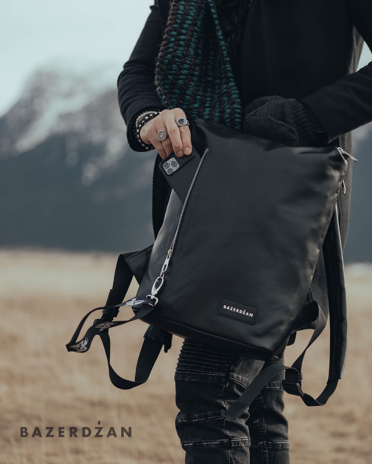 Leather Backpack For Men by Bazerdzan