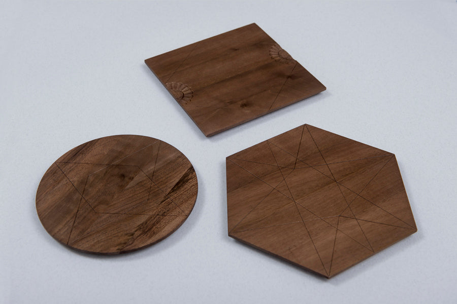 Cutting Board - Triplets (Material: Walnut) - Bazerdzan