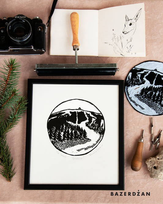 Bjelašnica Linocut