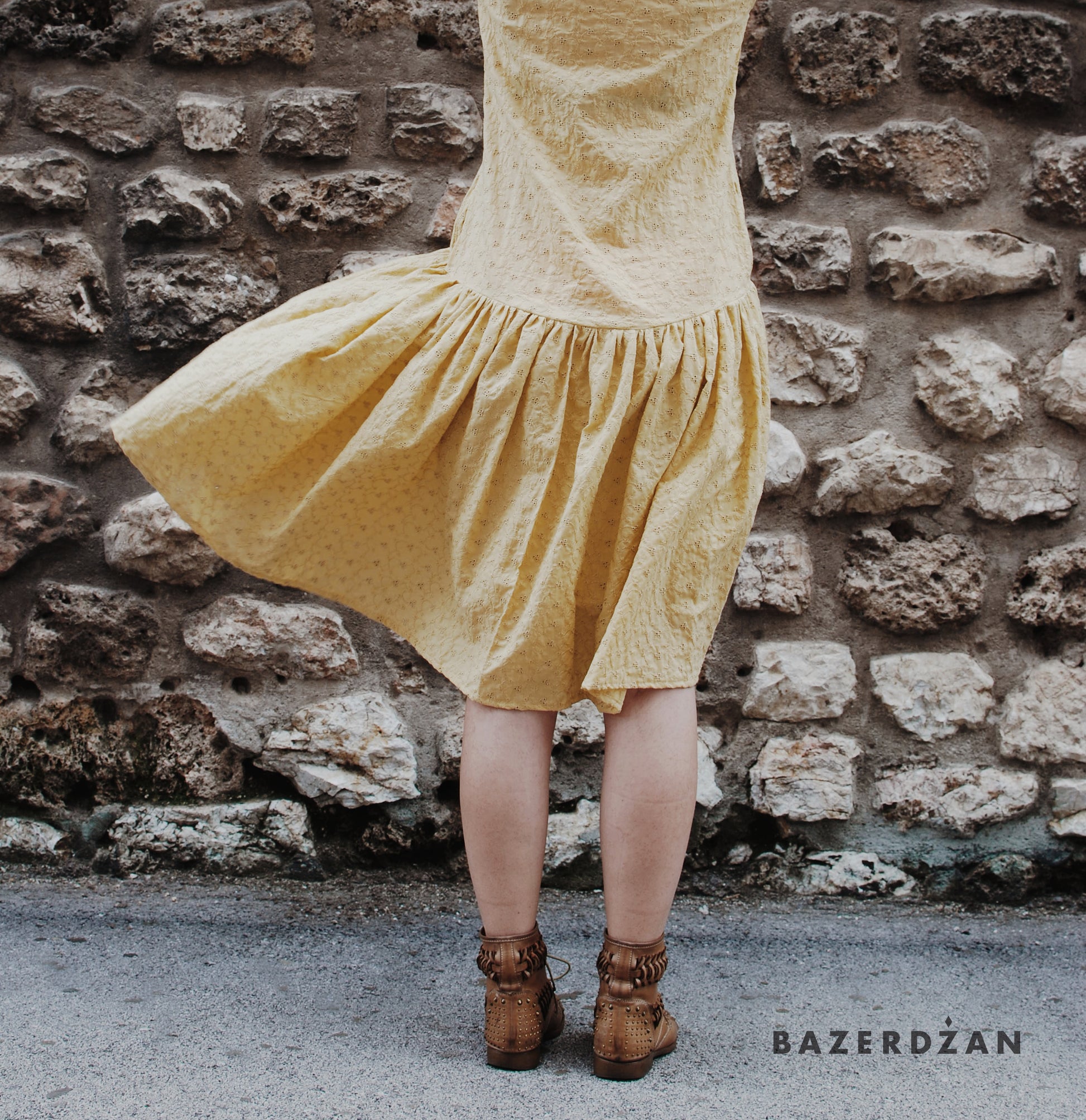 Textured Sleeveless Dress-Two colors available - Bazerdzan