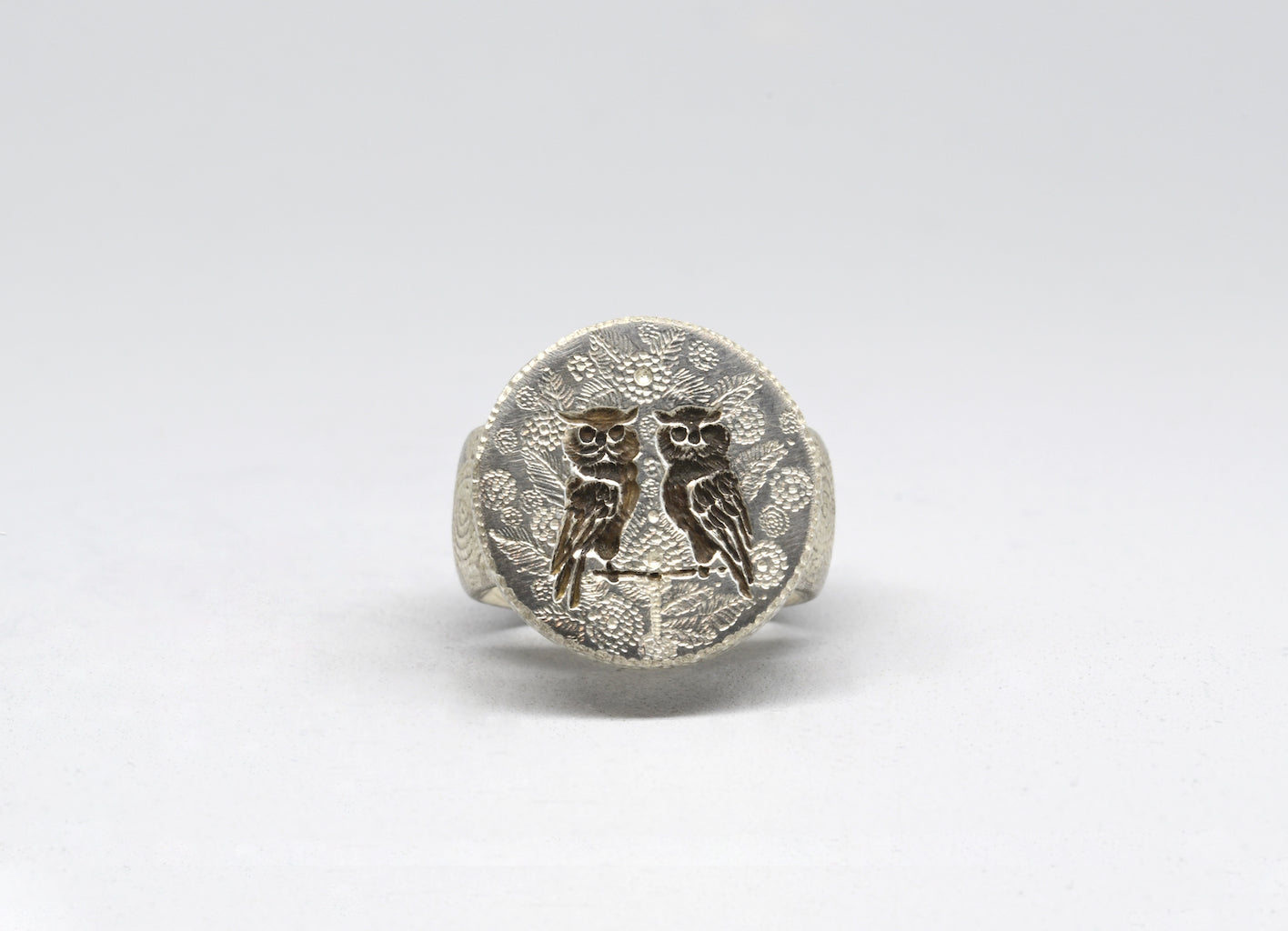 Owl Love Silver Ring by Elird